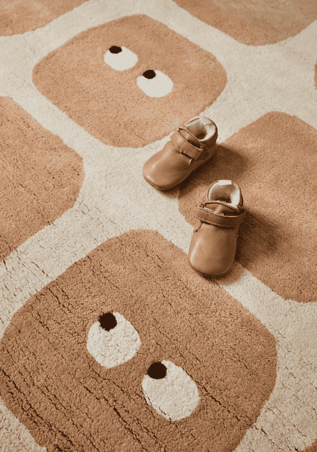 Tapis enfant rectangulaire épais, Coton bio GOTS, BIDULES