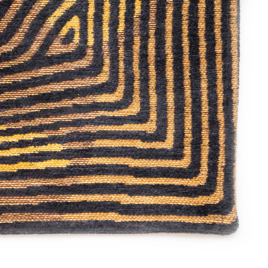Tapis salon et chambre tissé plat BLACK HORIZON