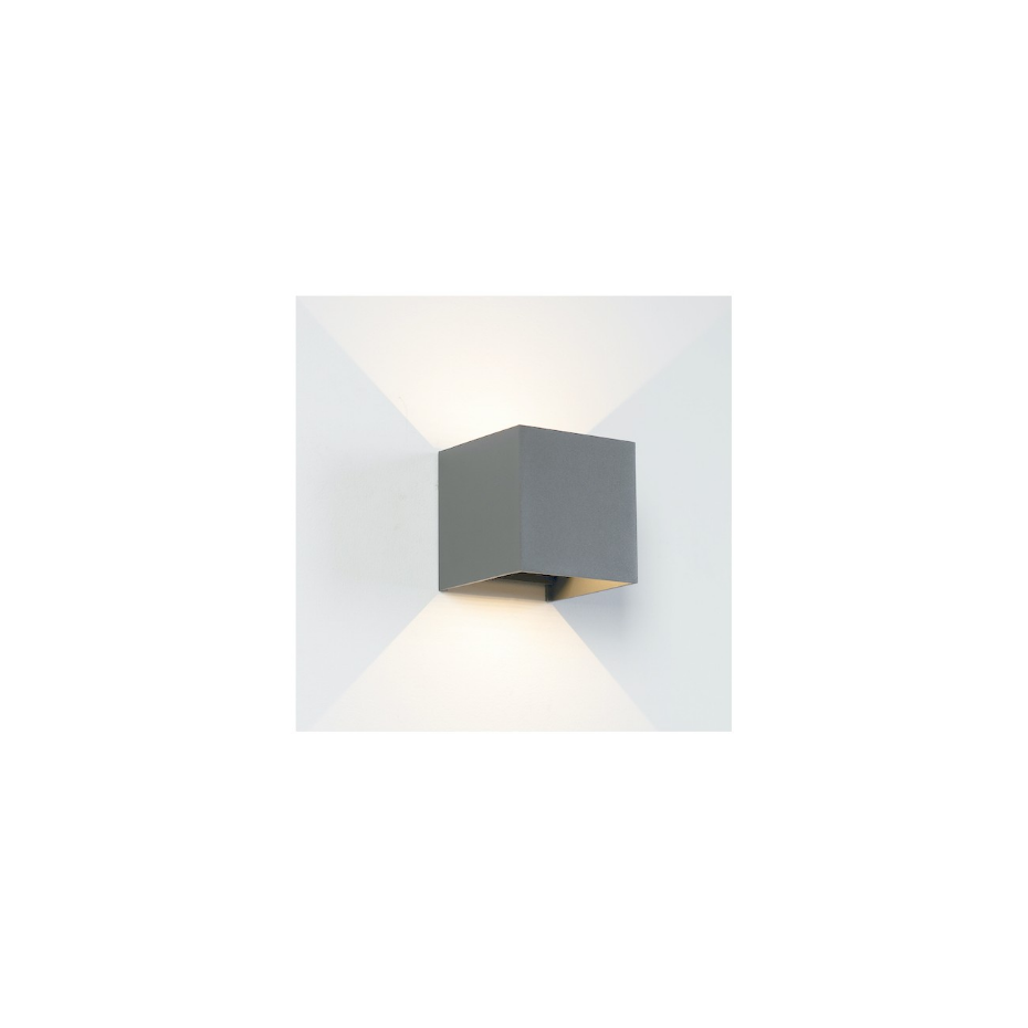 Applique LED réglable grise IP54 - CUBIC