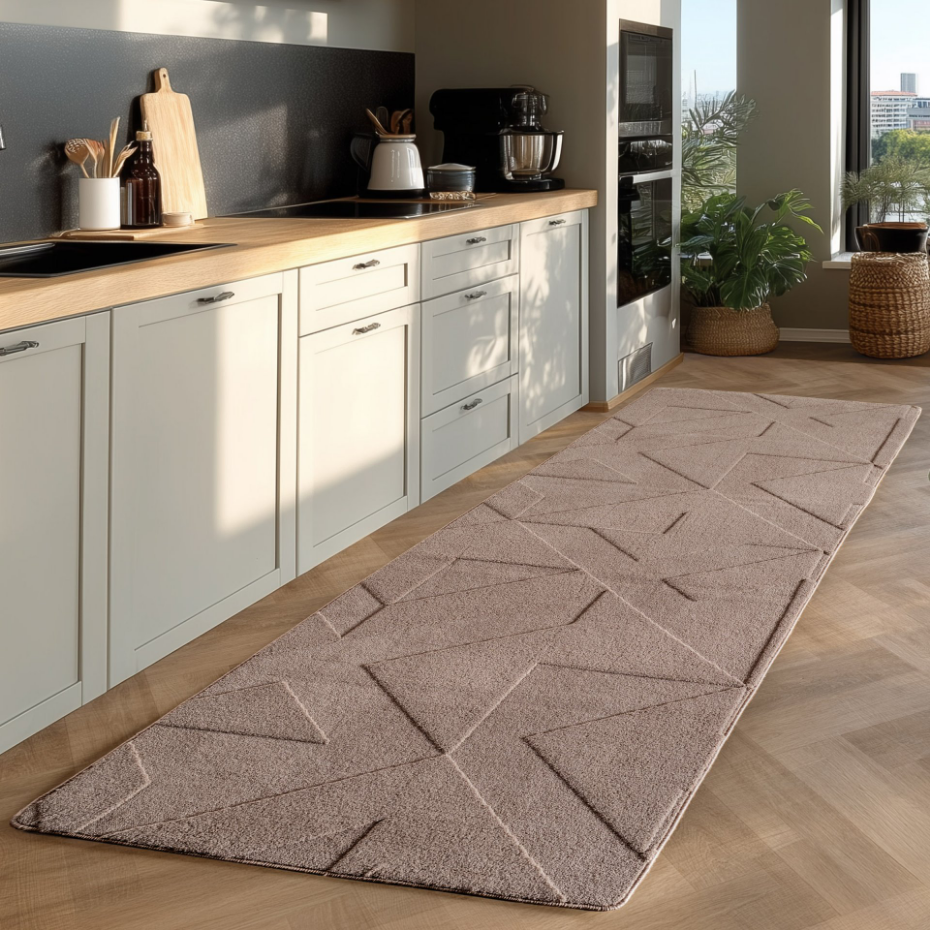Tapis de salon à relief motif géométrique LENNY