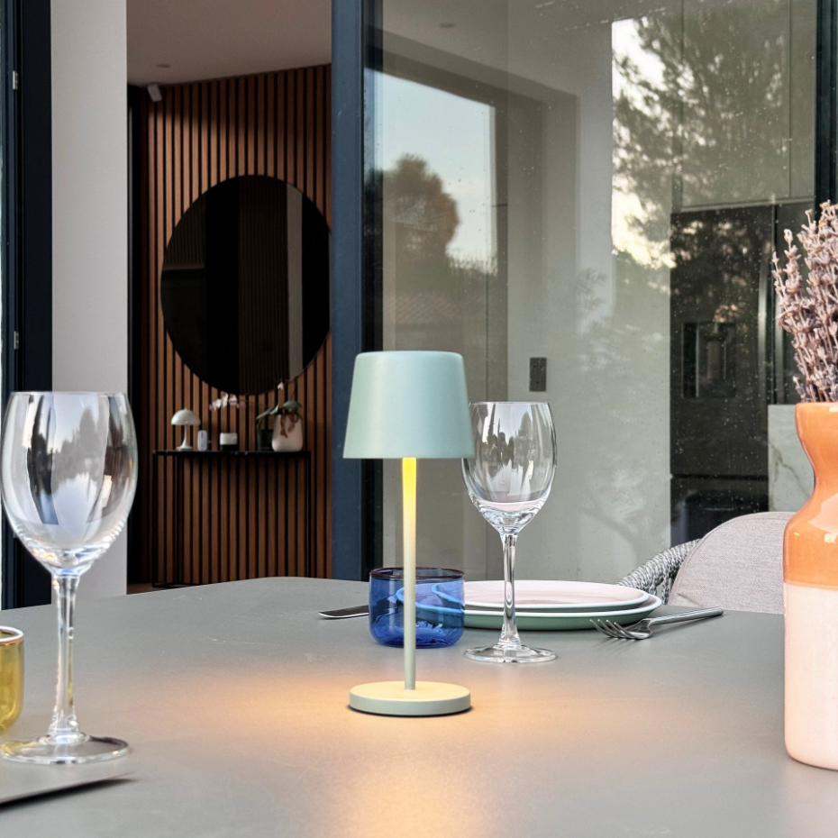 Lampe de table sans fil MINI KELLY Vert H22cm