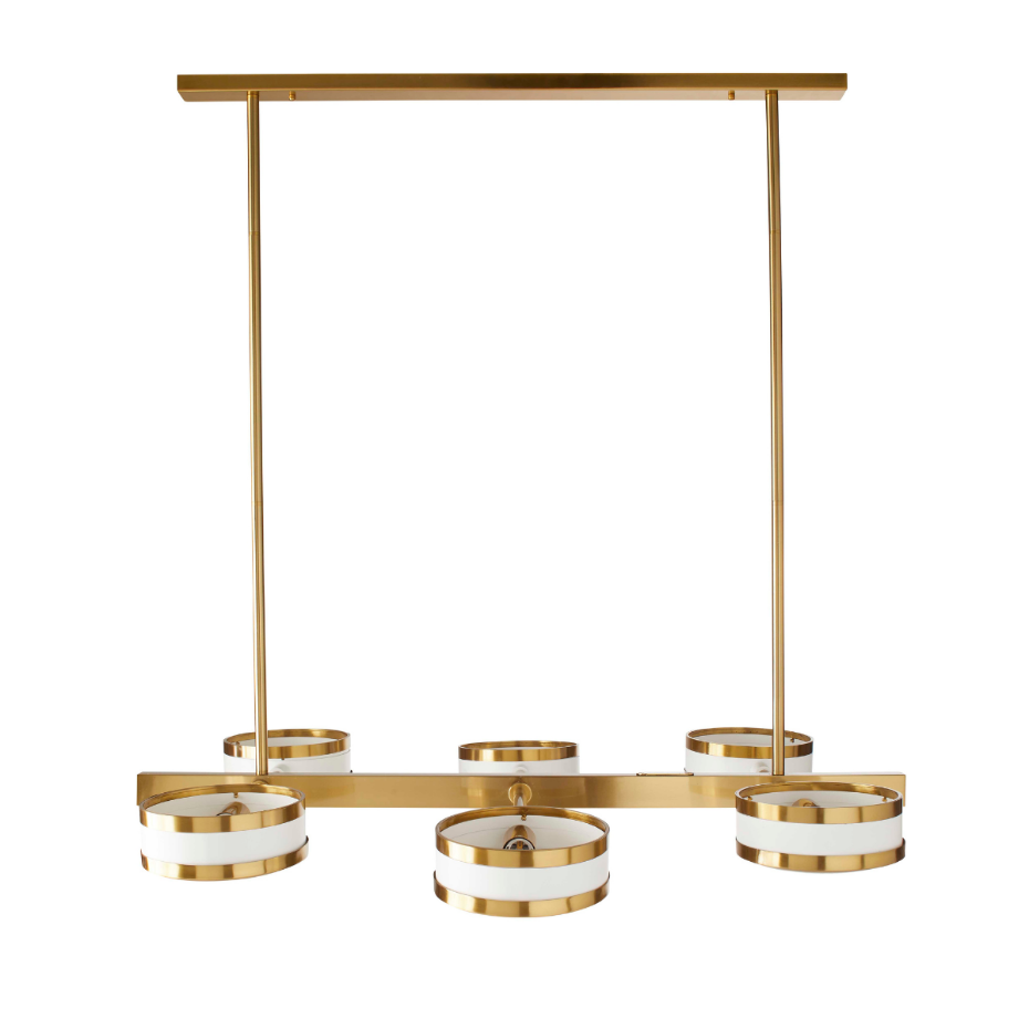 Lustre en métal blanc et doré SONIK