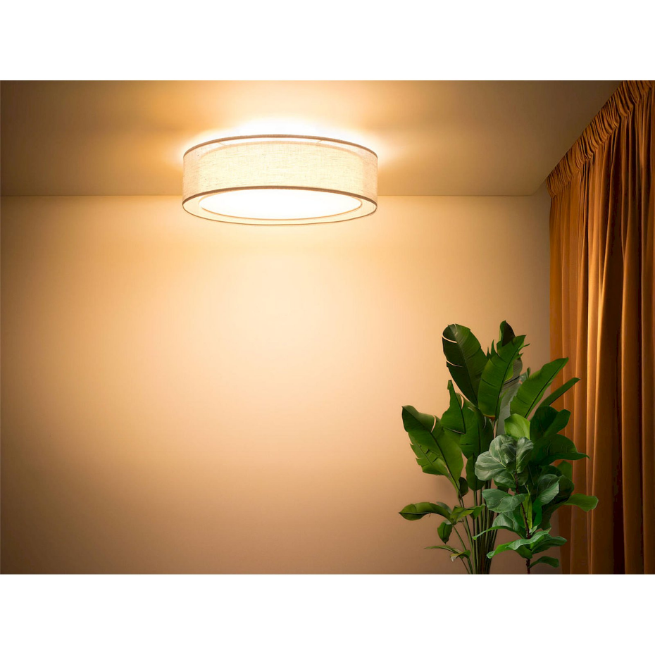 Plafonnier rond en tissu Puro