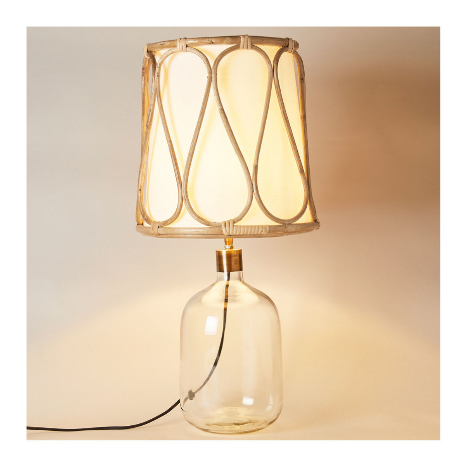 Pied de lampe SUZANNE en verre - Petit modèle