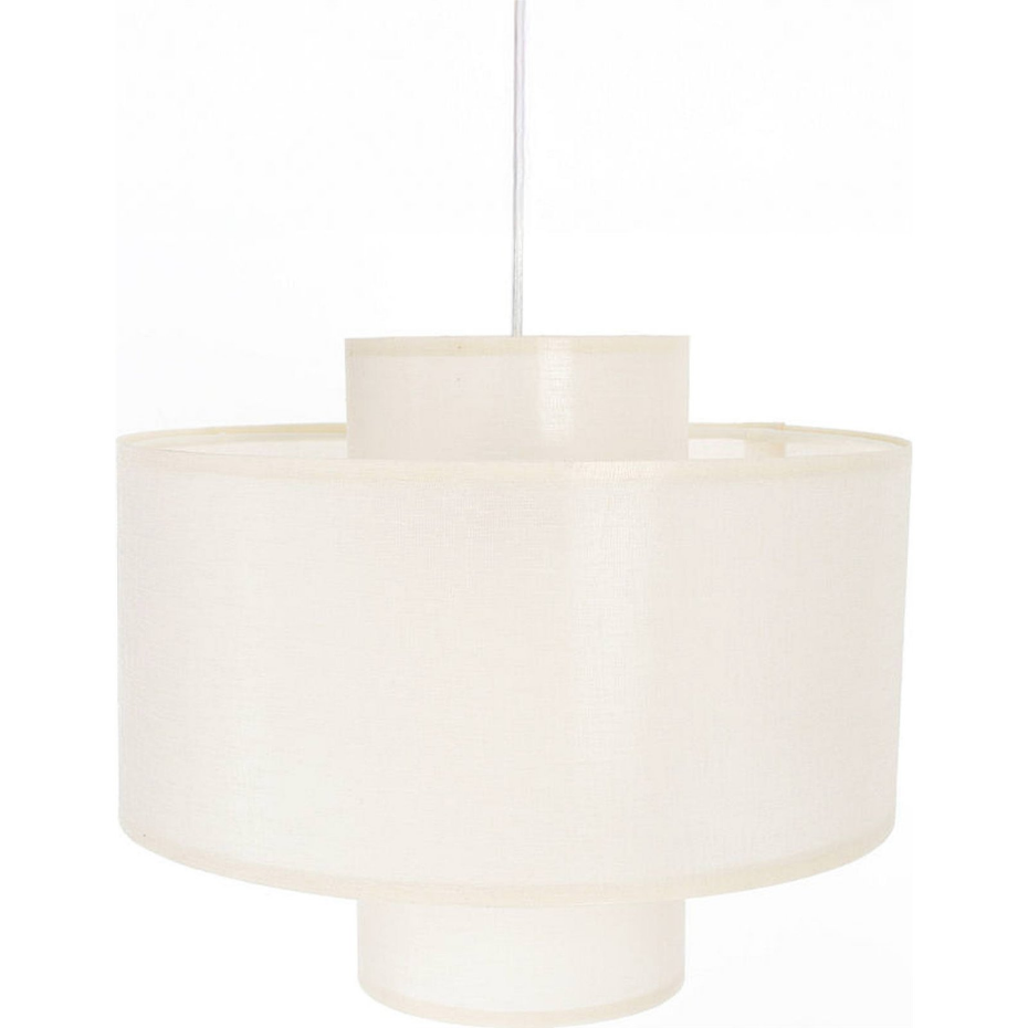 Suspension ronde en jute et lin Twin Light