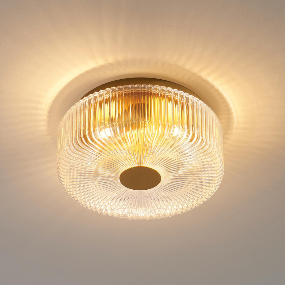 Petit luminaire verre et métal doré - PAOLINA