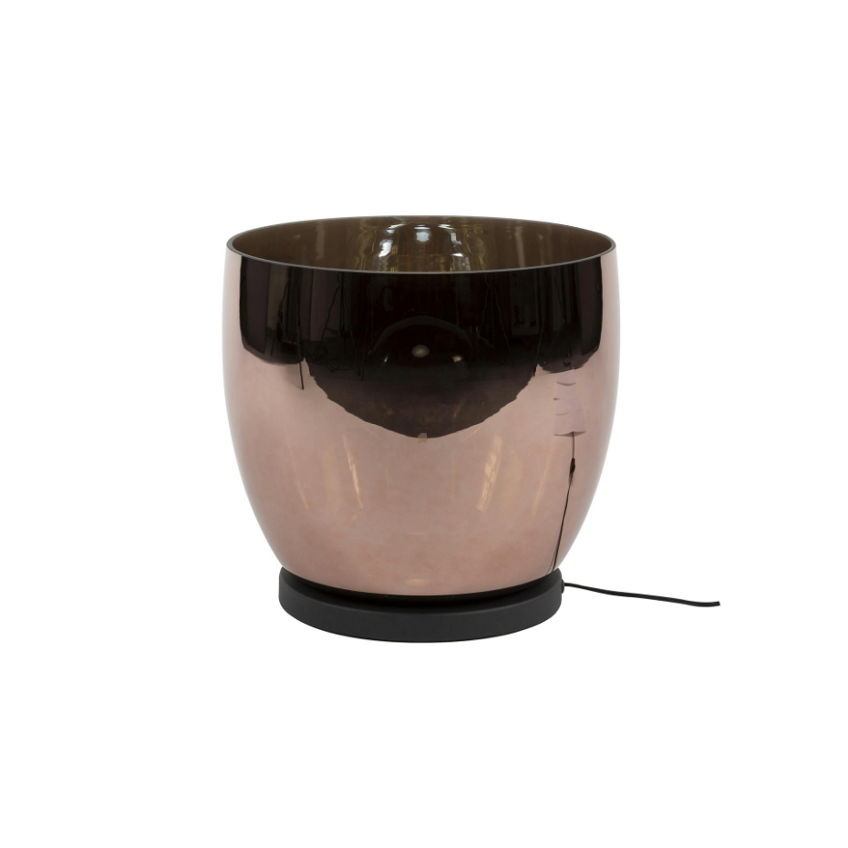 Lampe de salon moderne avec vasque en verre cuivré 32 cm NIAGARA