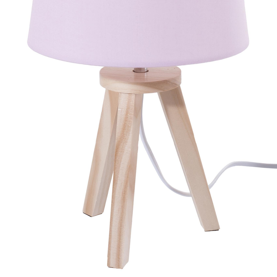 Lampe trépied enfant bois et tissu douceur