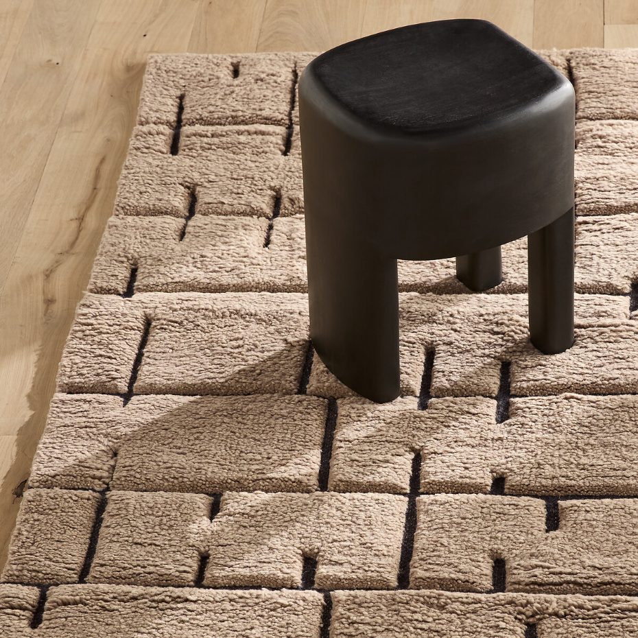 Tapis noué main, 93 % laine, Tézé