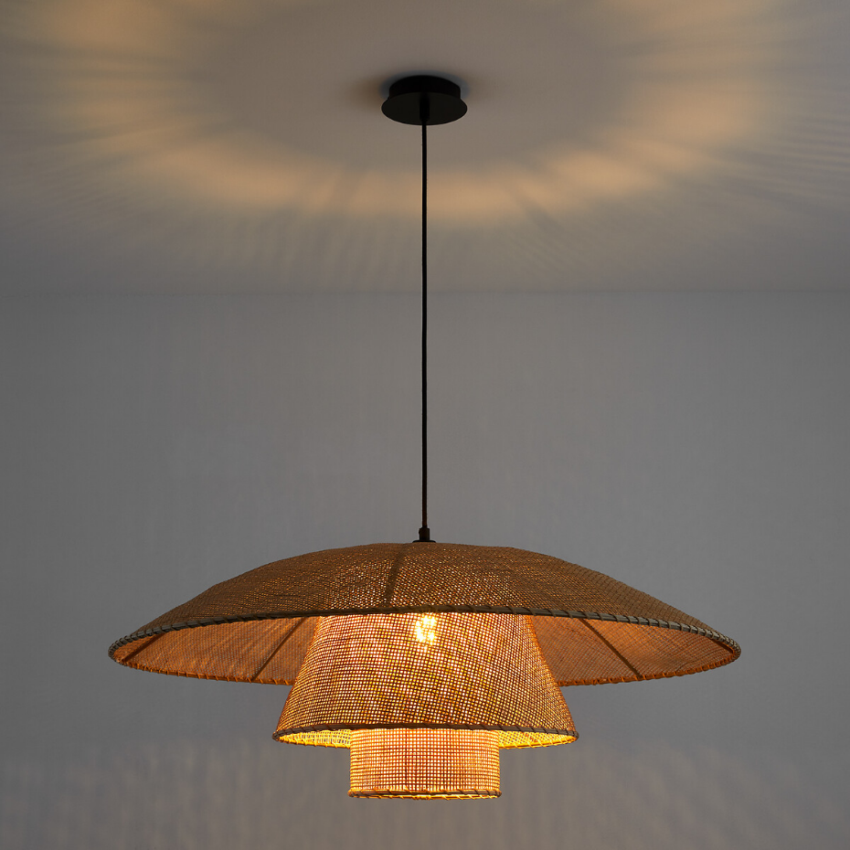 Suspension en rotin Ø80 cm, Lola