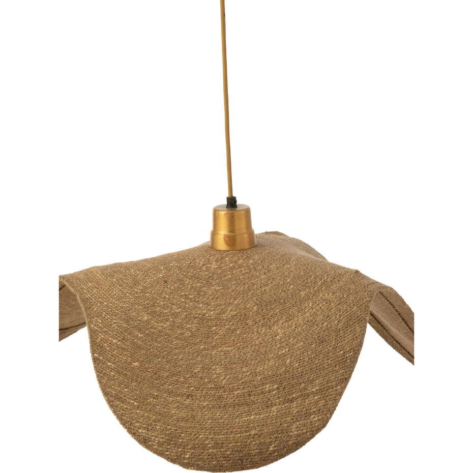 Lampe suspendue en rotin forme organique