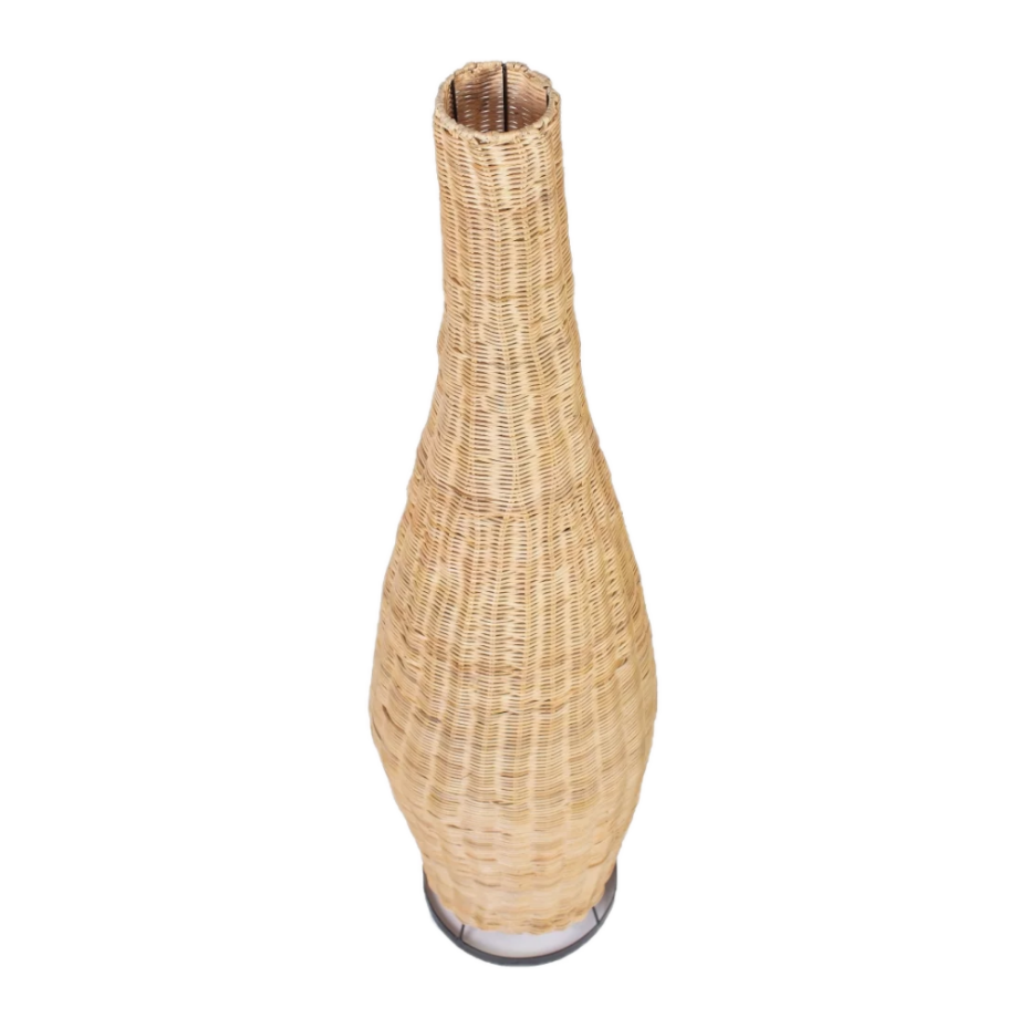 Lampadaire bouteille en rotin YUDI