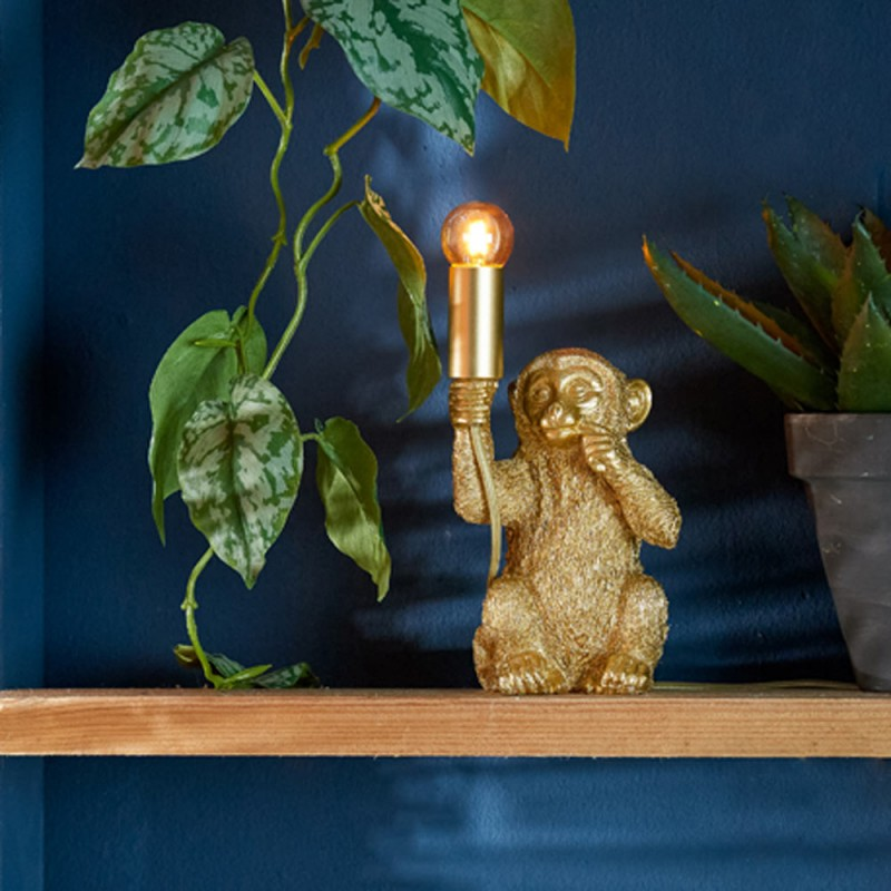 Lampe De Table Singe Or Mat