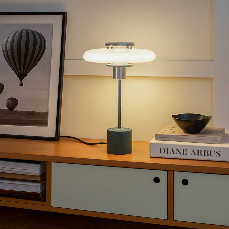 Lampe à poser en verre vintage, Branford