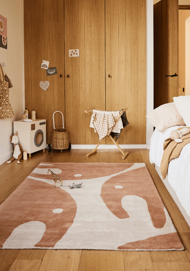Tapis enfant rectangulaire épais, Coton bio GOTS, ELEPHANT