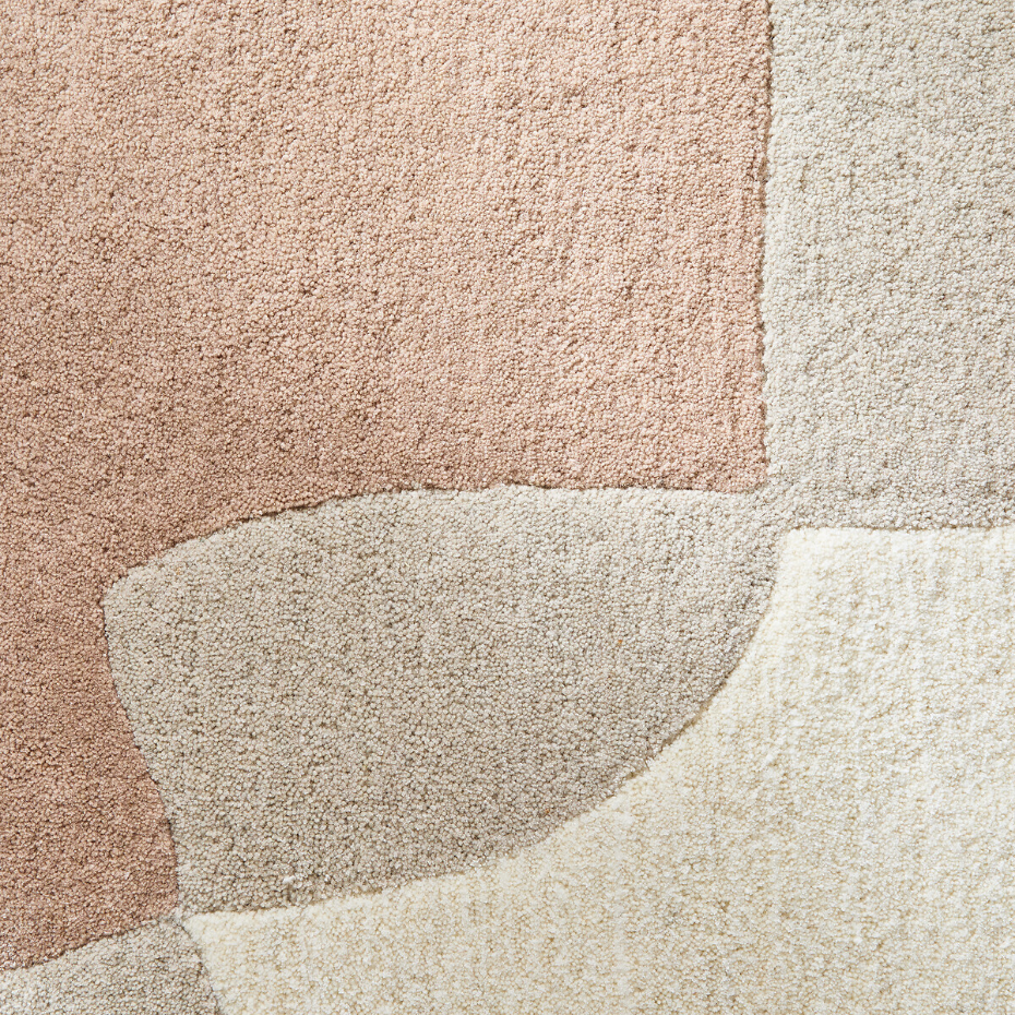 Tapis en lyocell et laine, tufté main, Caldera