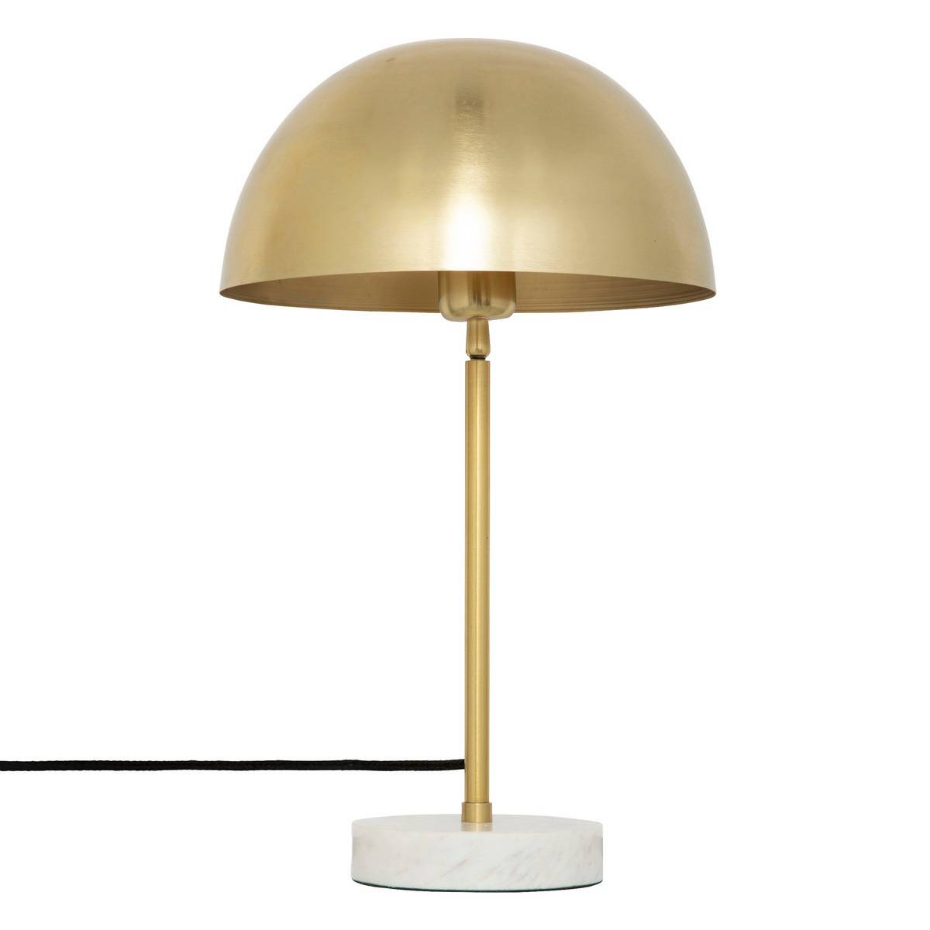 Lampe marbre et métal doré LILIO