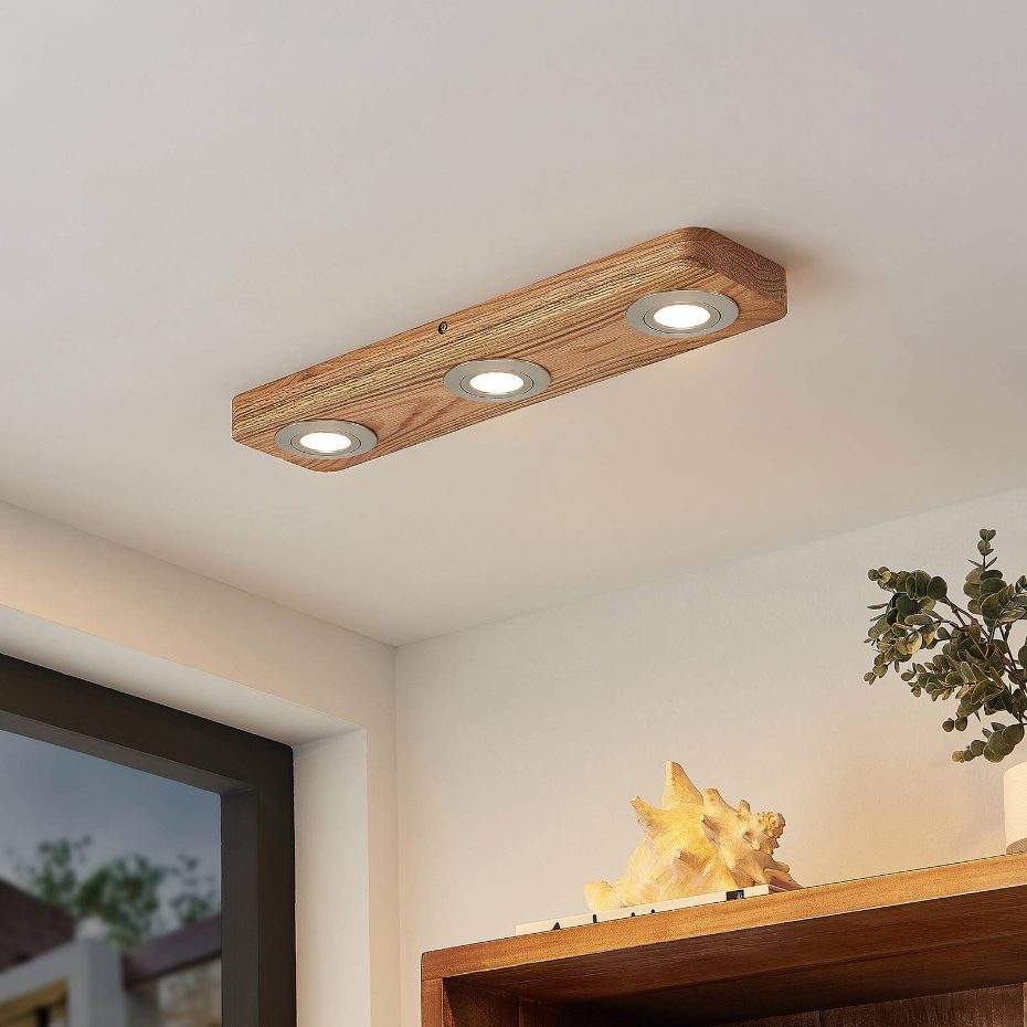 Plafonnier en bois moderneLED, Mikari