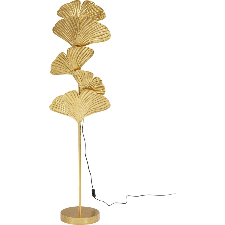 Lampadaire feuilles de ginkgo en acier