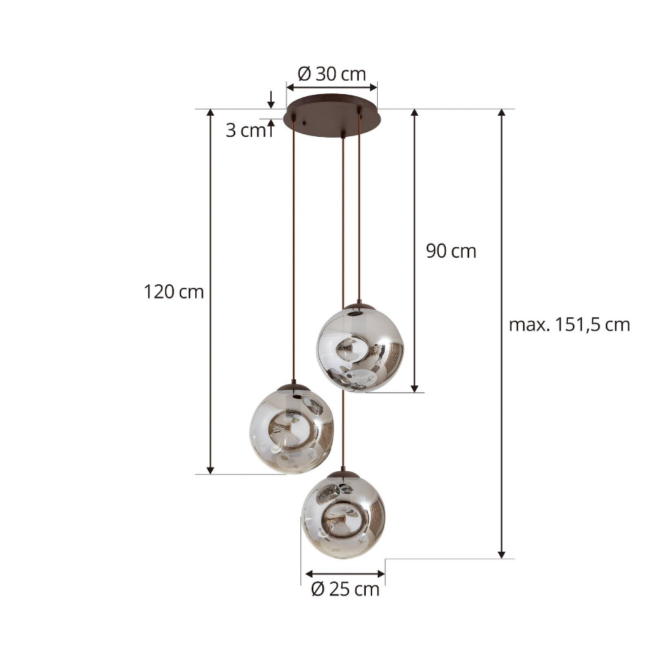Suspension en verre design, Valentina