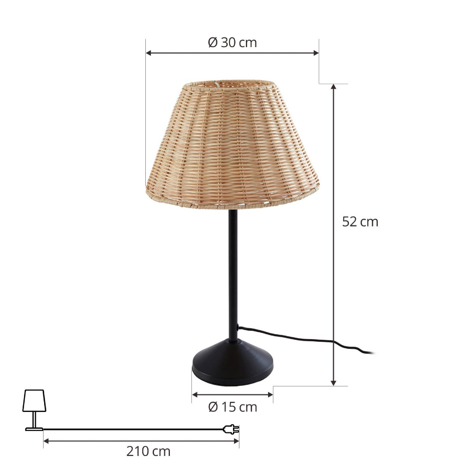 Lampe à poser en bois traditionnelle