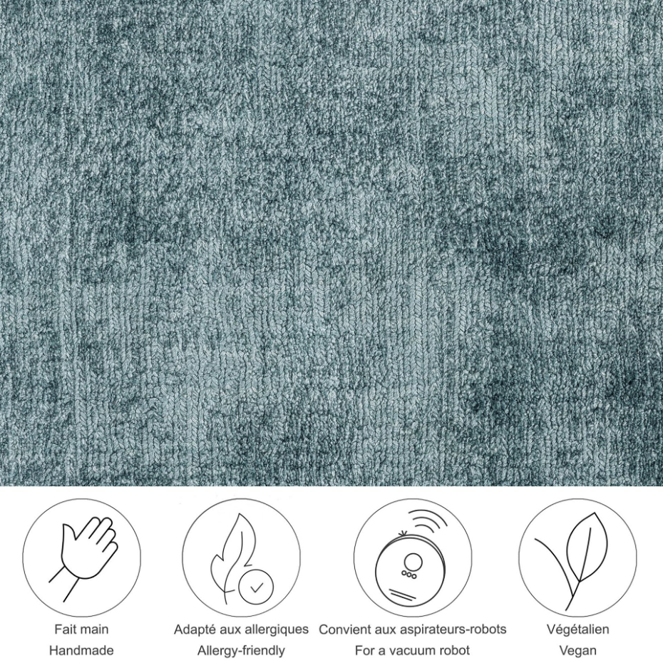 Tapis en viscose brillant tissé main - Star