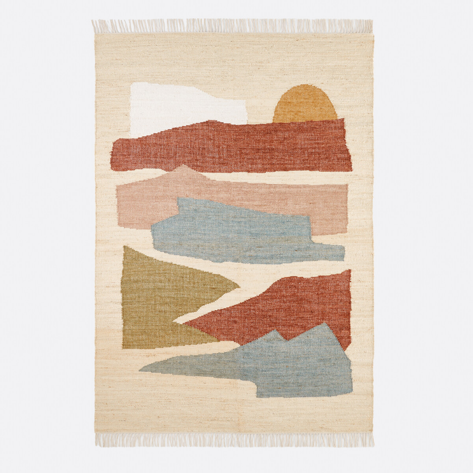 Tapis en jute motif vintage, Quimo