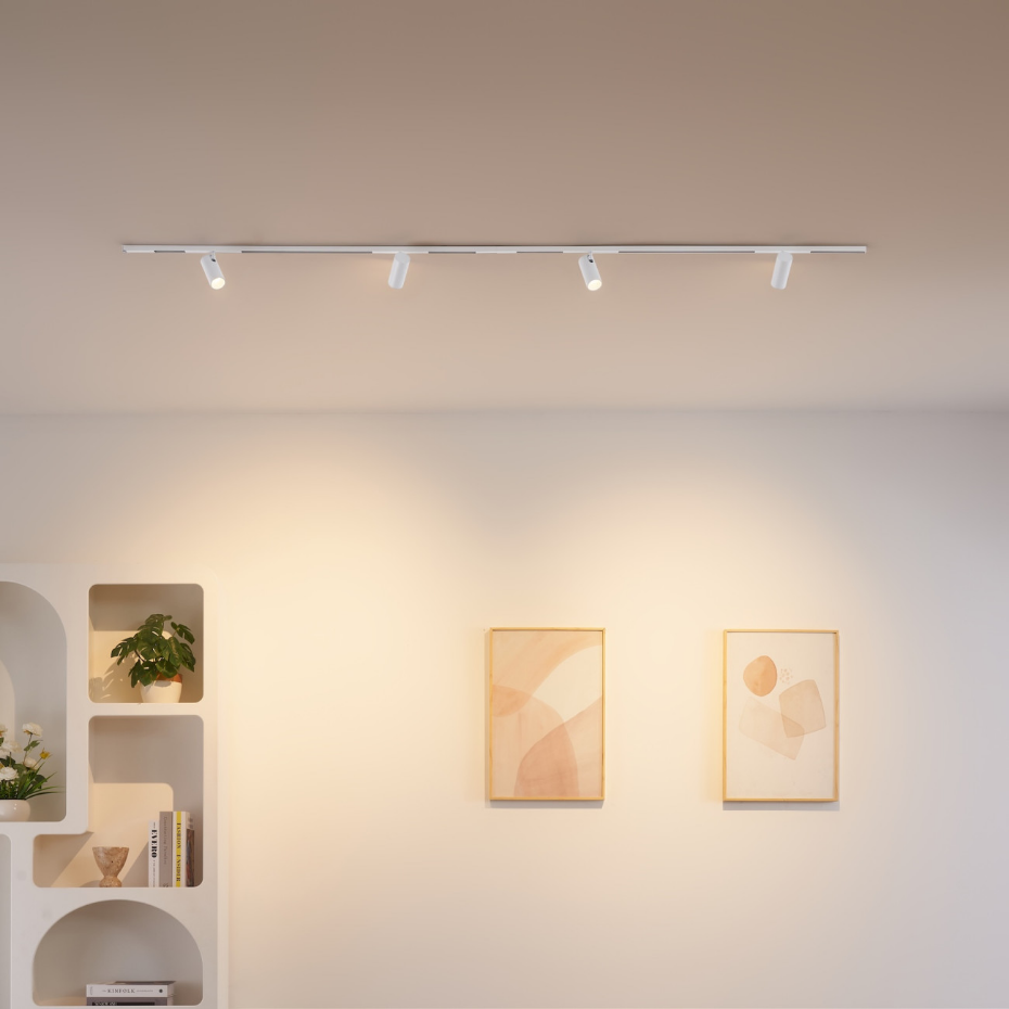 Kit 2 rails + 4 spots LED orientables - LYNE