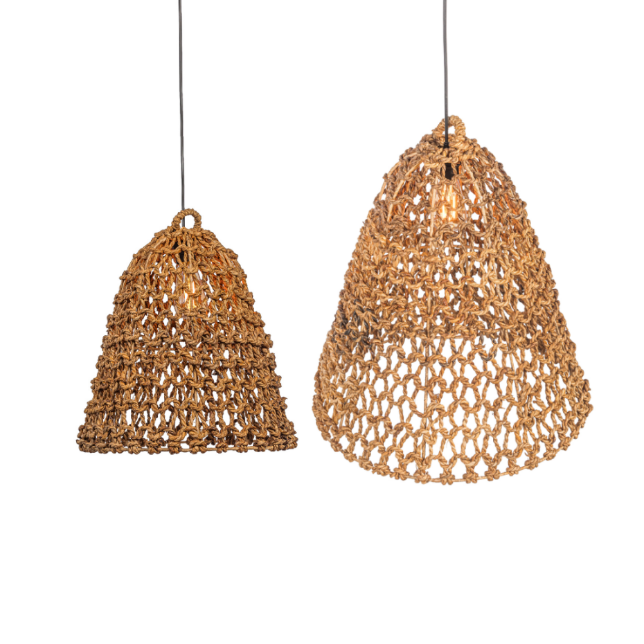 Lot de 2 suspensions en feuilles de palmier JOSY