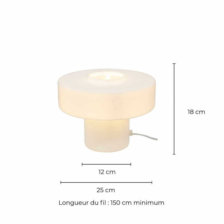 Lampe à poser en verre, FOZA