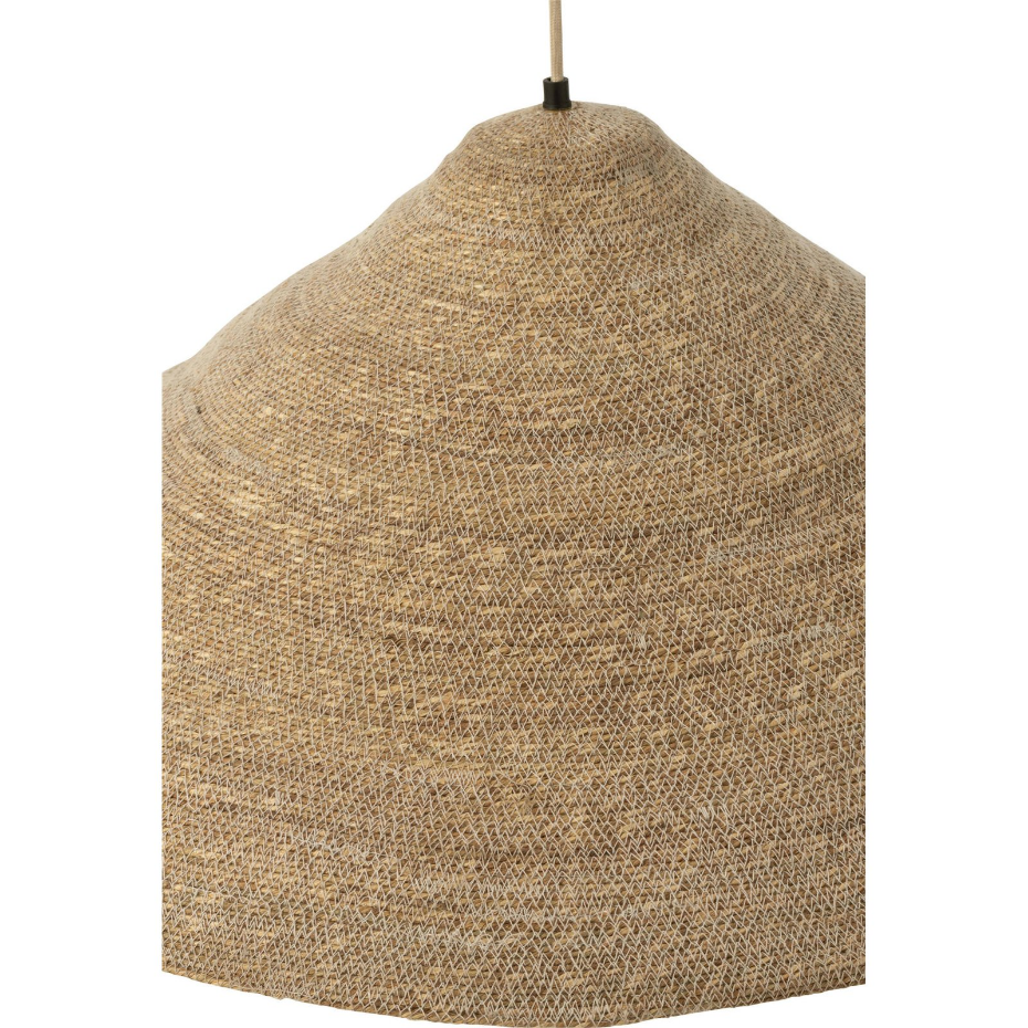 Suspension chapeau rond en rotin tressé
