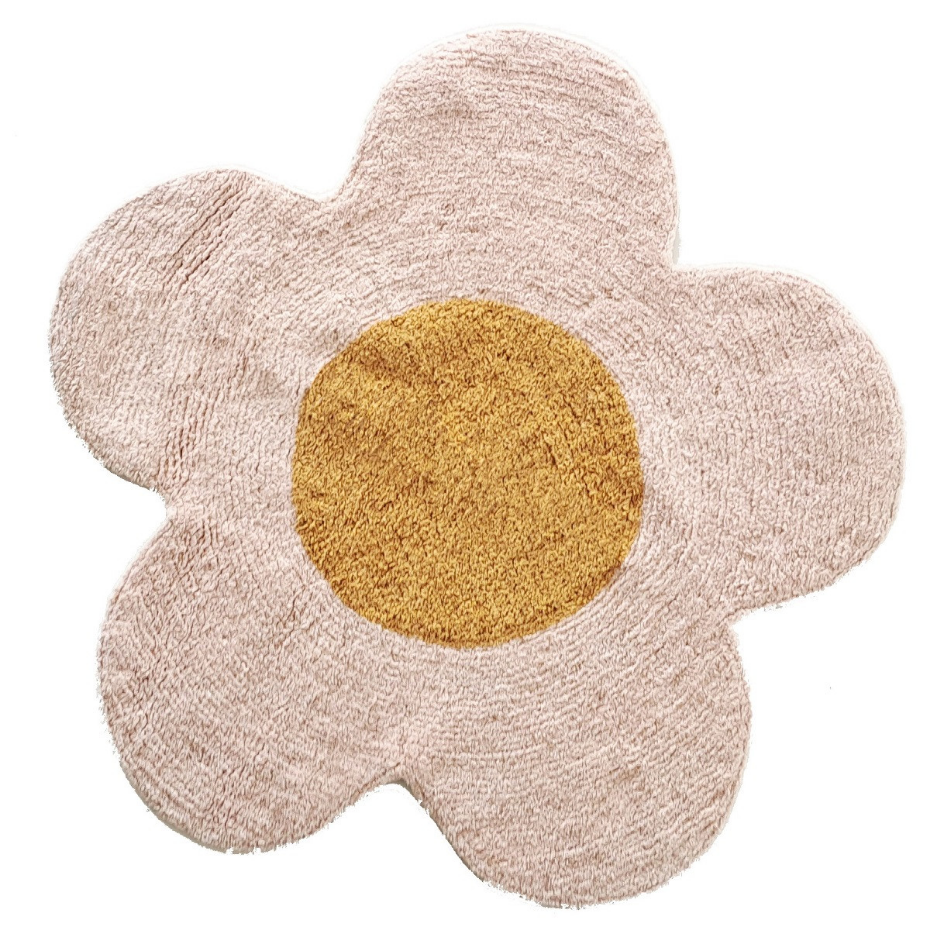 Tapis marguerite enfant en coton tufté FLEUR