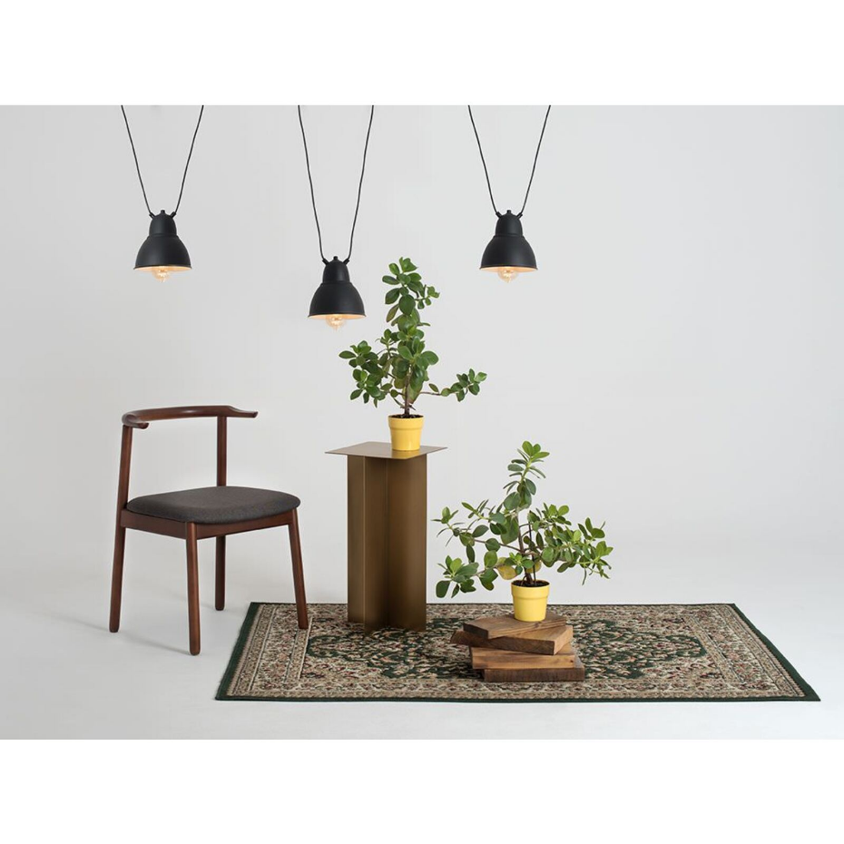 Suspension trois lampes en acier Coben