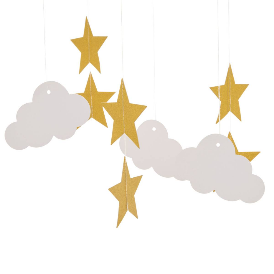Suspension enfant étoiles nuages