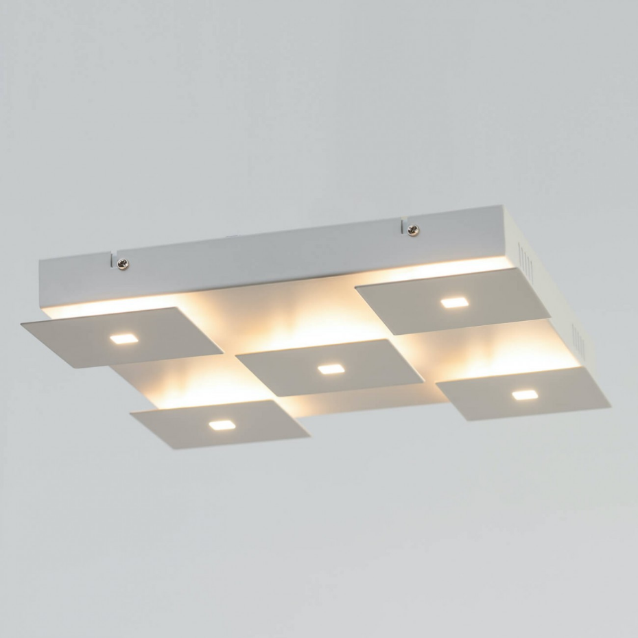 Plafonnier LED carré blanc mat - NOVA