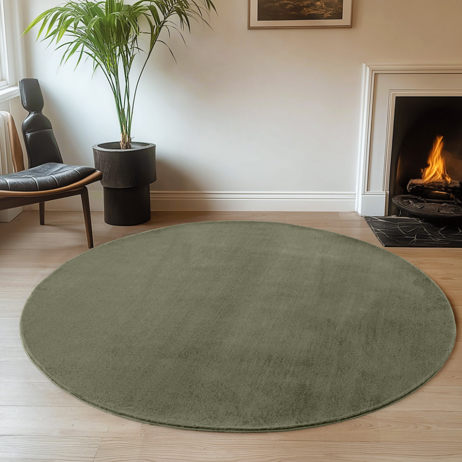 Tapis de salon uni doux ALBA