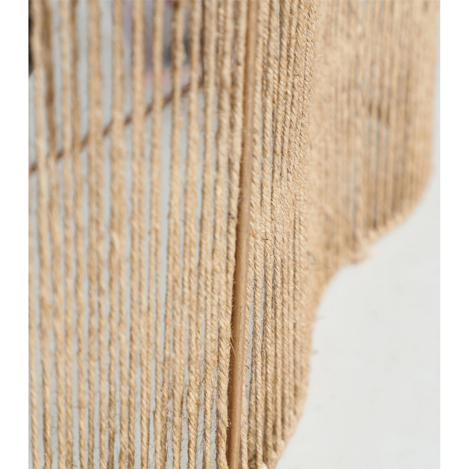Applique murale en jute et fer