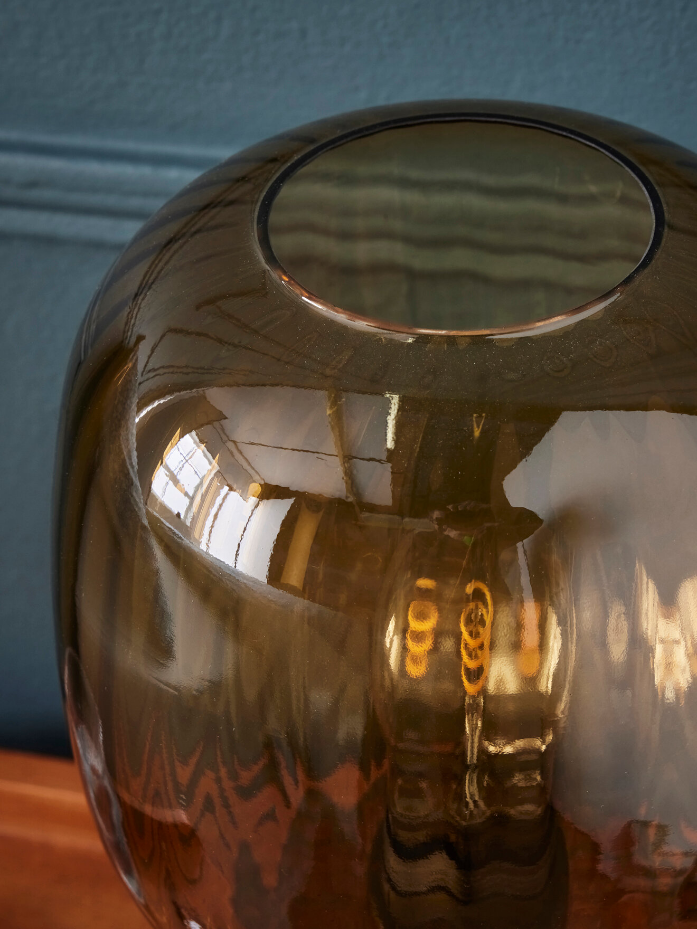Lampe Louise en verre teinté