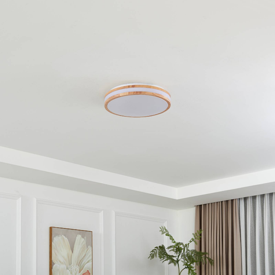 Plafonnier en bois moderneLED, Emiva