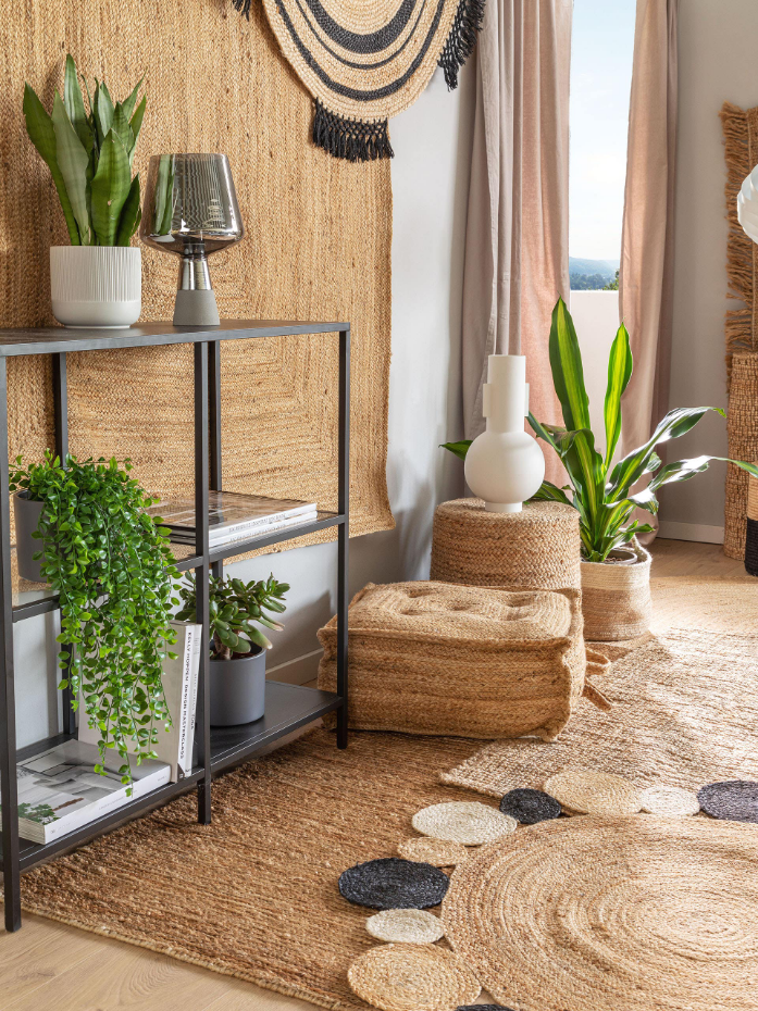Tapis de jute noué main COSMO