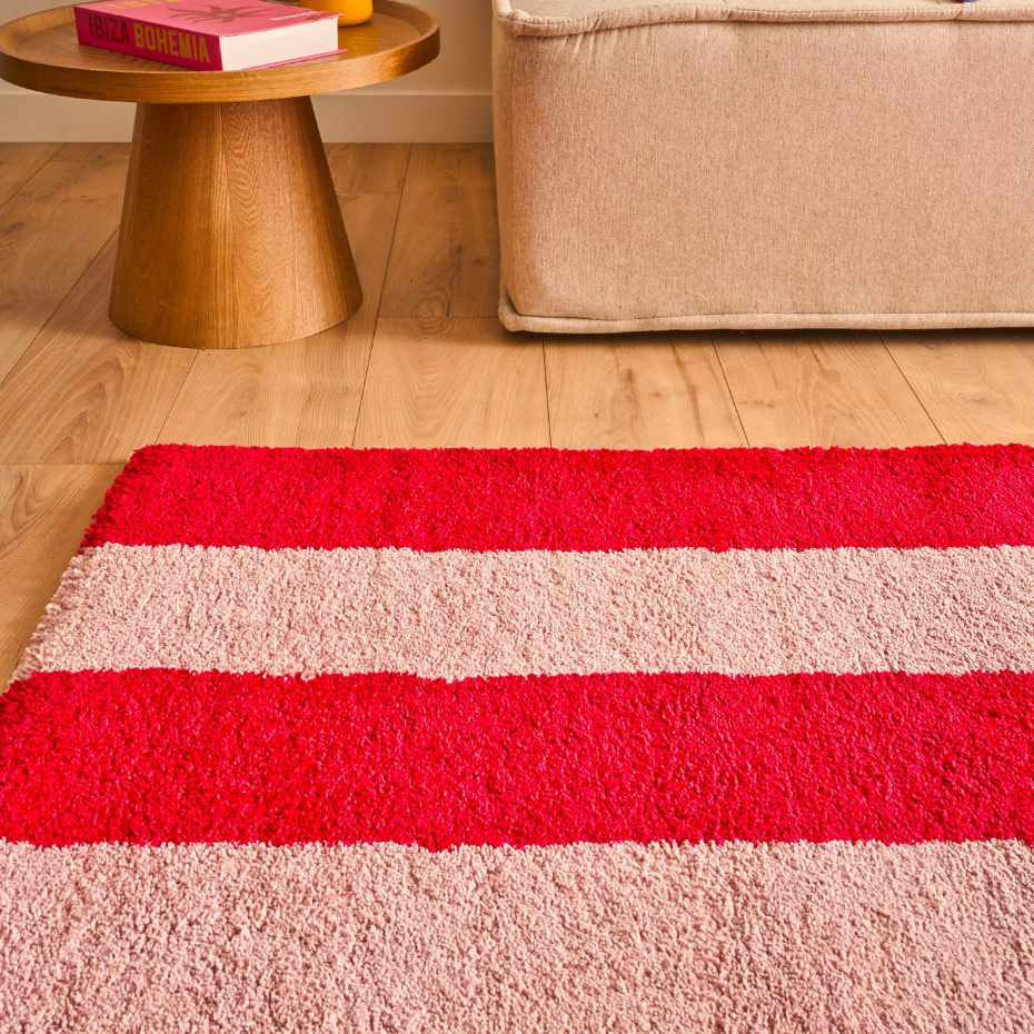 Tapis bicolore à rayures GROOVY