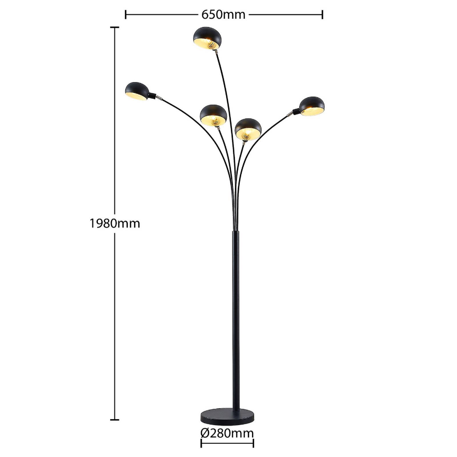 Lampadaire en métal moderne, Jewa