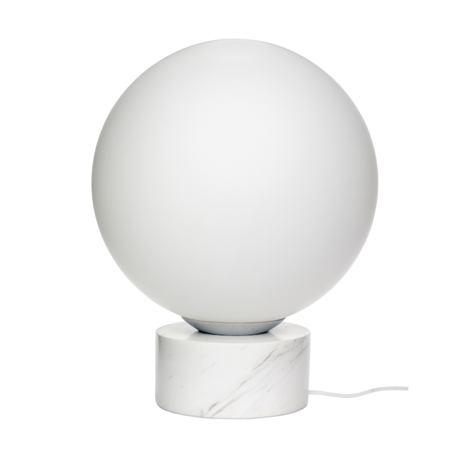 Lampe sur pied en verre et marbre SPHERE