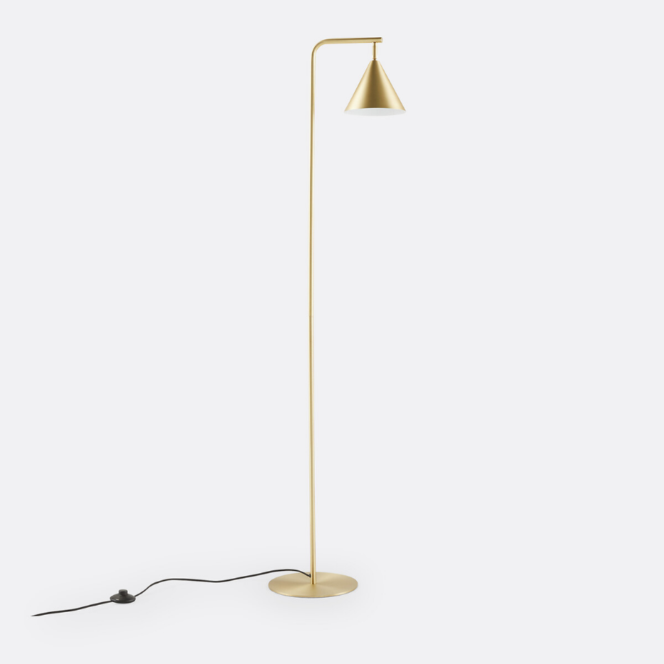 Lampadaire orientable en métal fer, Hiba