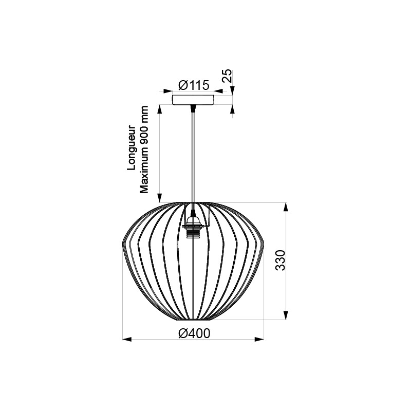 Suspension en tissu design, D.V014048, BELOUNE