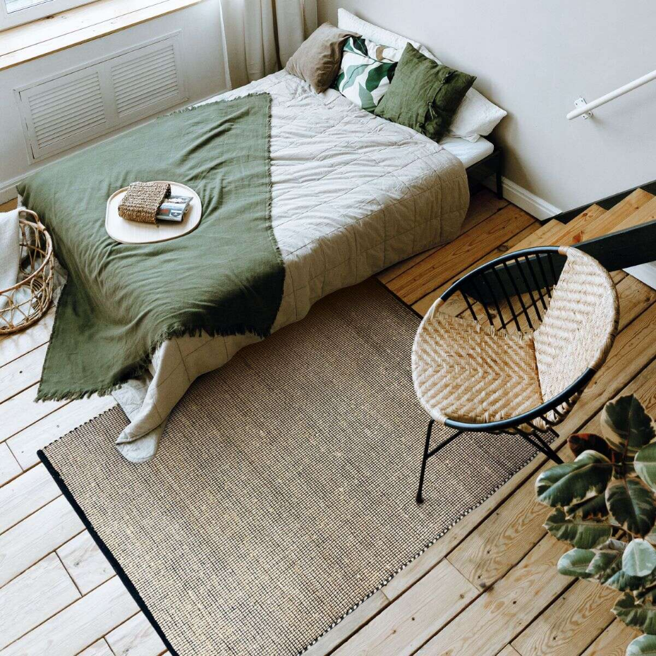 Tapis tissé en jute et coton JUTE COTON