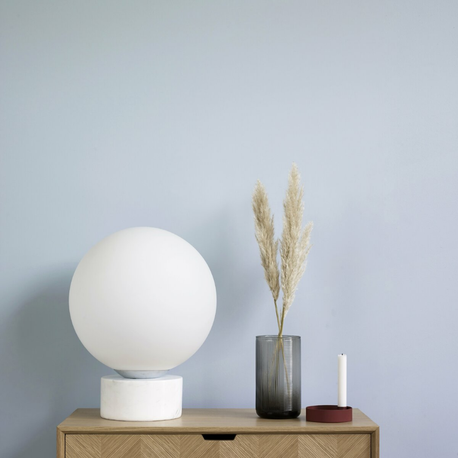 Lampe sur pied en verre et marbre SPHERE