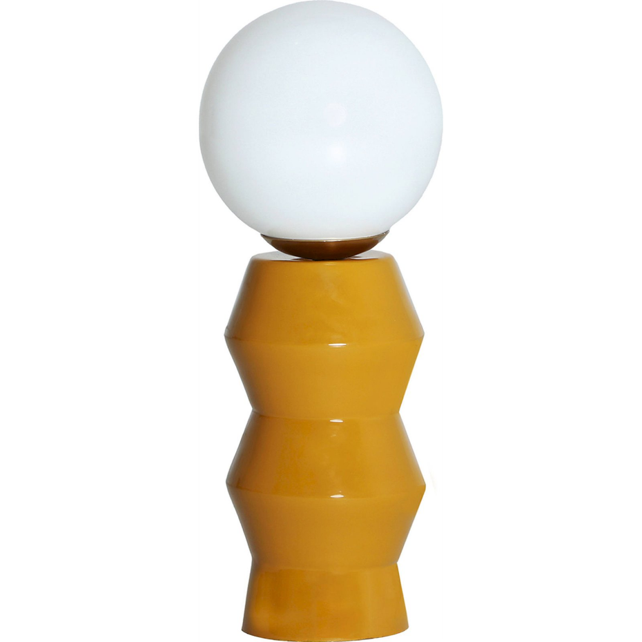 Lampe de table design en fer et verre