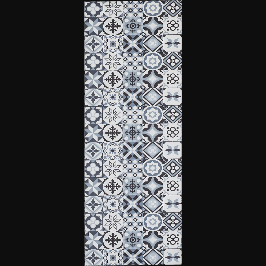 Tapis de cuisine en PVC motif floral PVC KIT