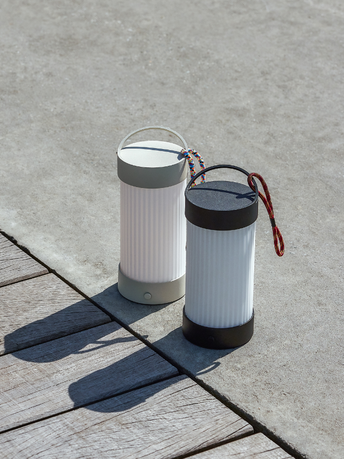 Lampe portable en verre et fer CAMP